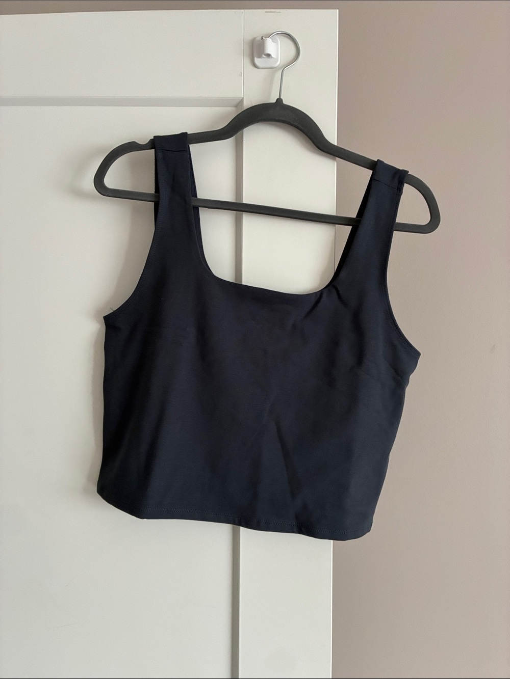 Pact steel blue square neck tank